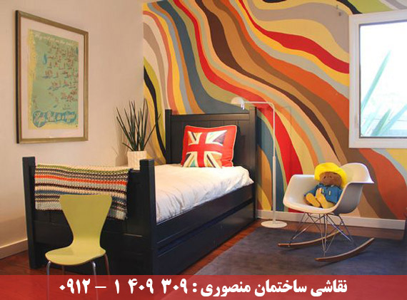 خدمات رنگ ساختمانی مهر : نقاشی داخل و خارج ساختمان، طراحی و پتینه mansouri house painting